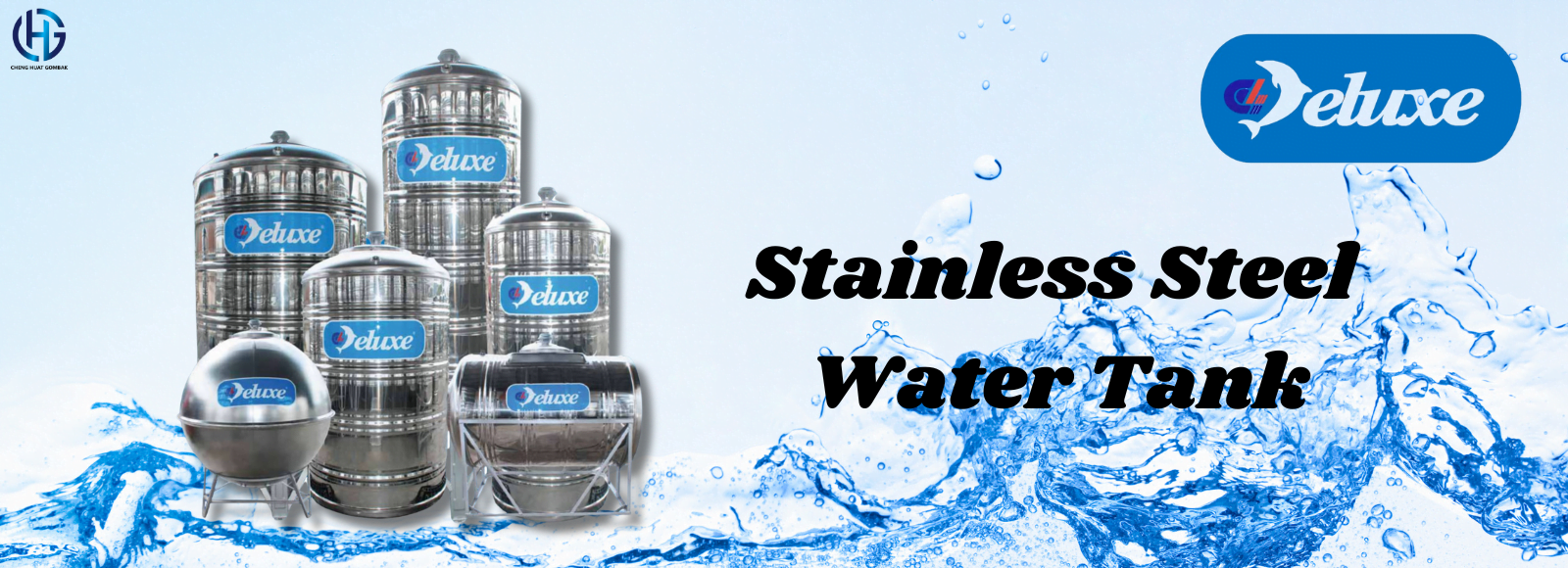 Deluxe Stainless Steel Water Tank 1600x580