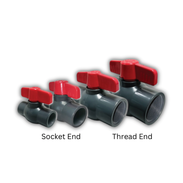 Pvc Valve Socket Thread PVC Ball Valve (Socket End / Thread End) - chghardware